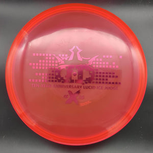 Dynamic Discs Putter Red Pink Stamp 176g Judge, Lucid Ice 10th Anniversary