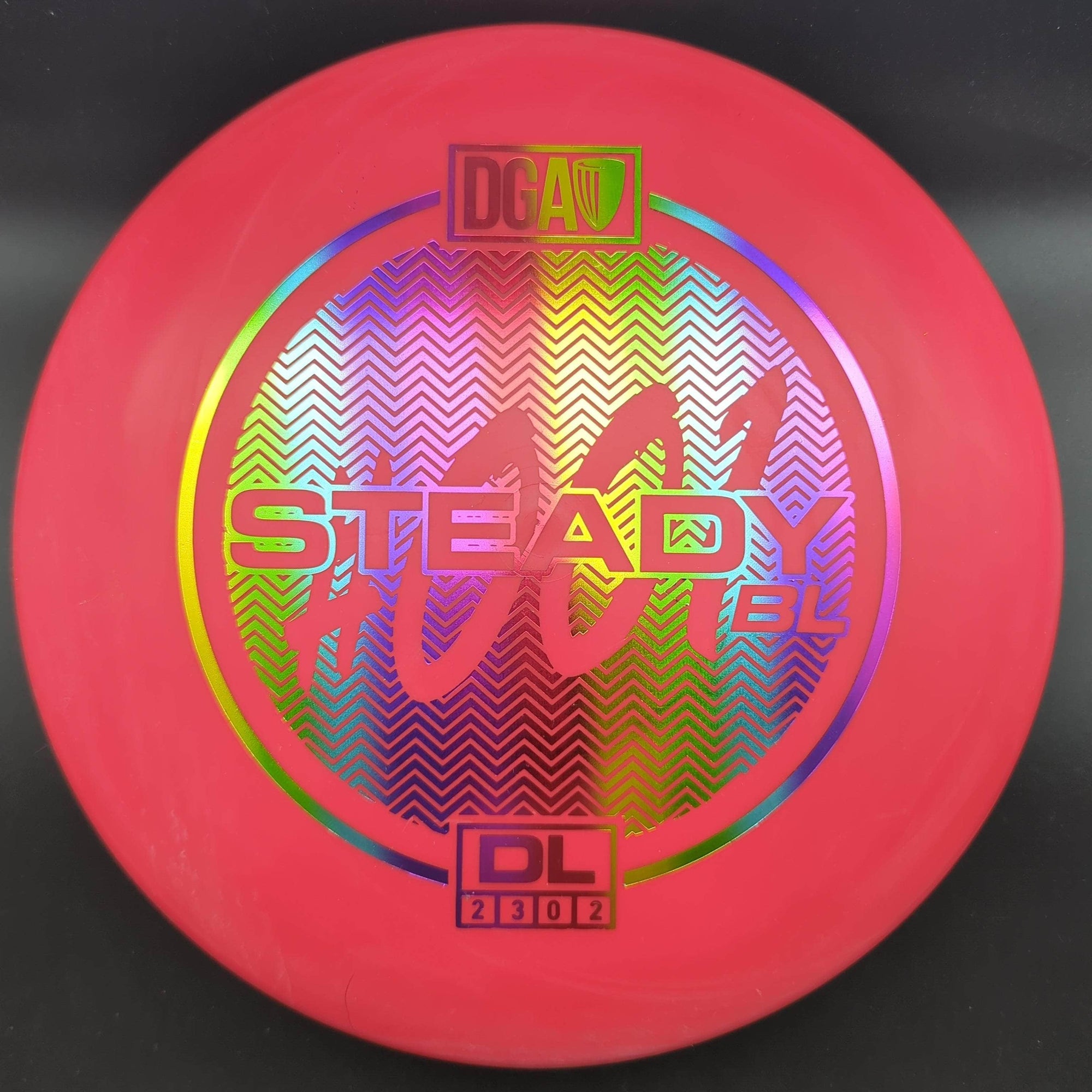 DGA Putter Red Rainbow Stamp 171g Steady BL, D-Line Plastic