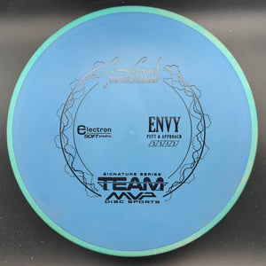 MVP Putter Teal Rim Blue Plate 175g Envy, Electron Soft, James Conrad Signature