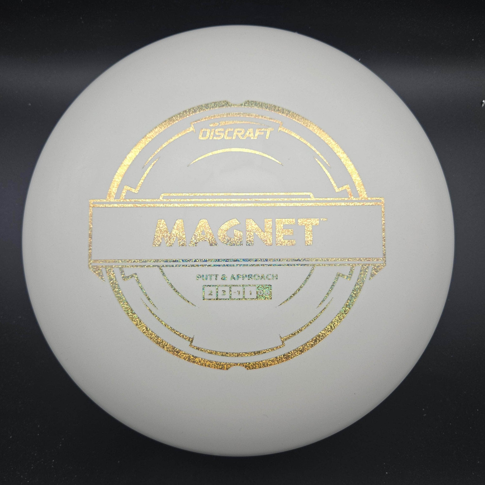 Discraft Putter White Gold Glitter Stamp 171g Magnet, Putter Line