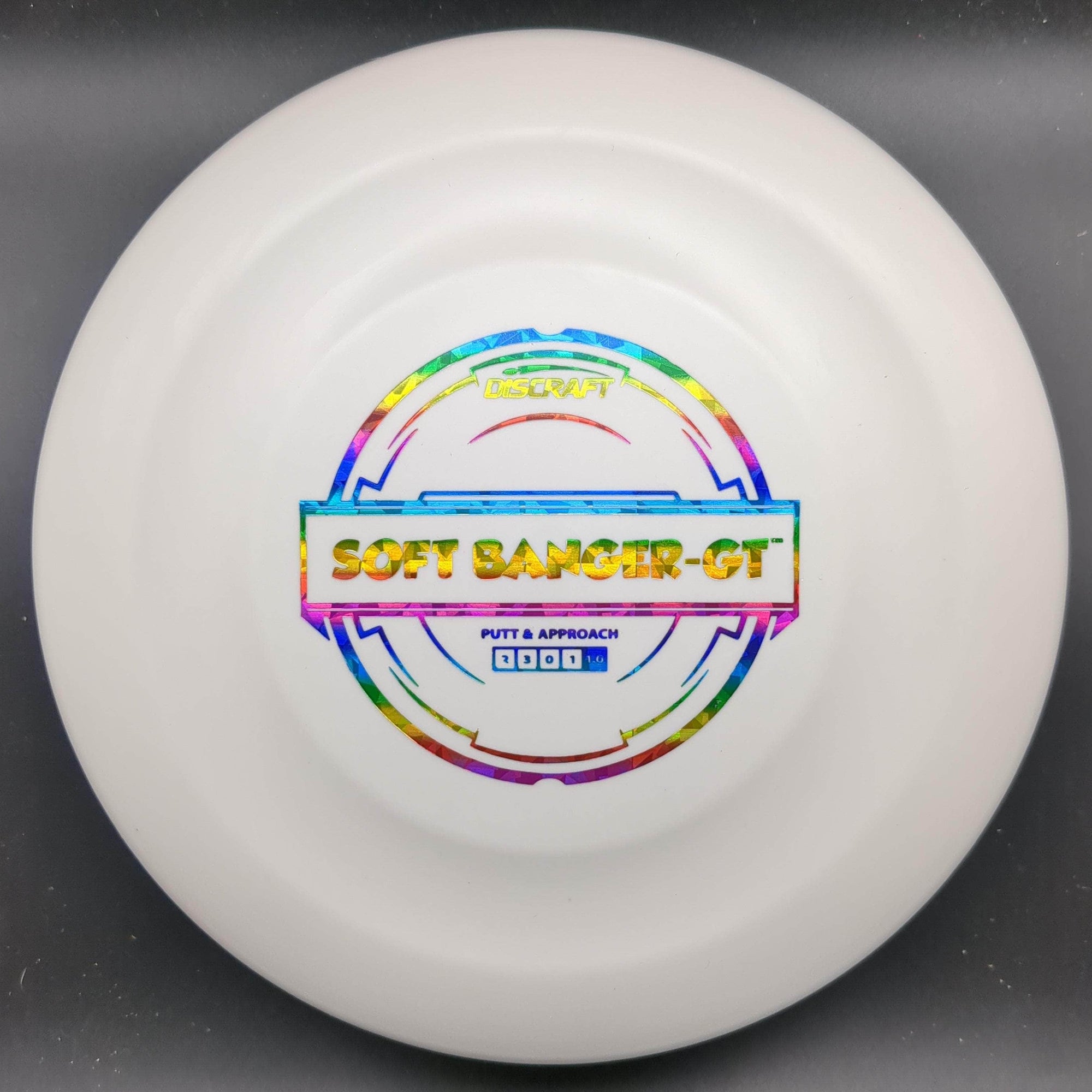 Discraft Putter White Rainbow Shatter Stamp 174g Banger GT, Soft Putter Plastic