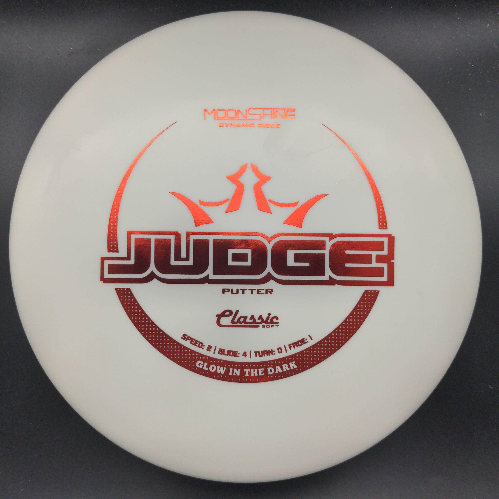 Dynamic Discs Putter White Purple Stamp 176g Judge, Classic Soft Moonshine