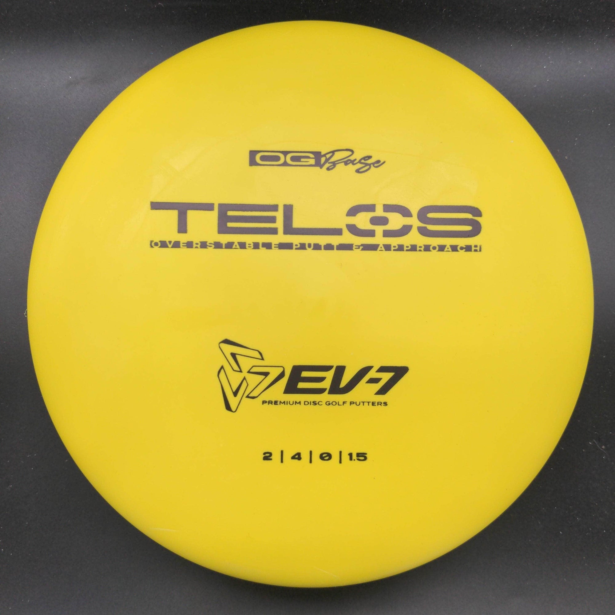 Ev7 Putter Yellow Black Stamp 173g Telos, OG Base Putter