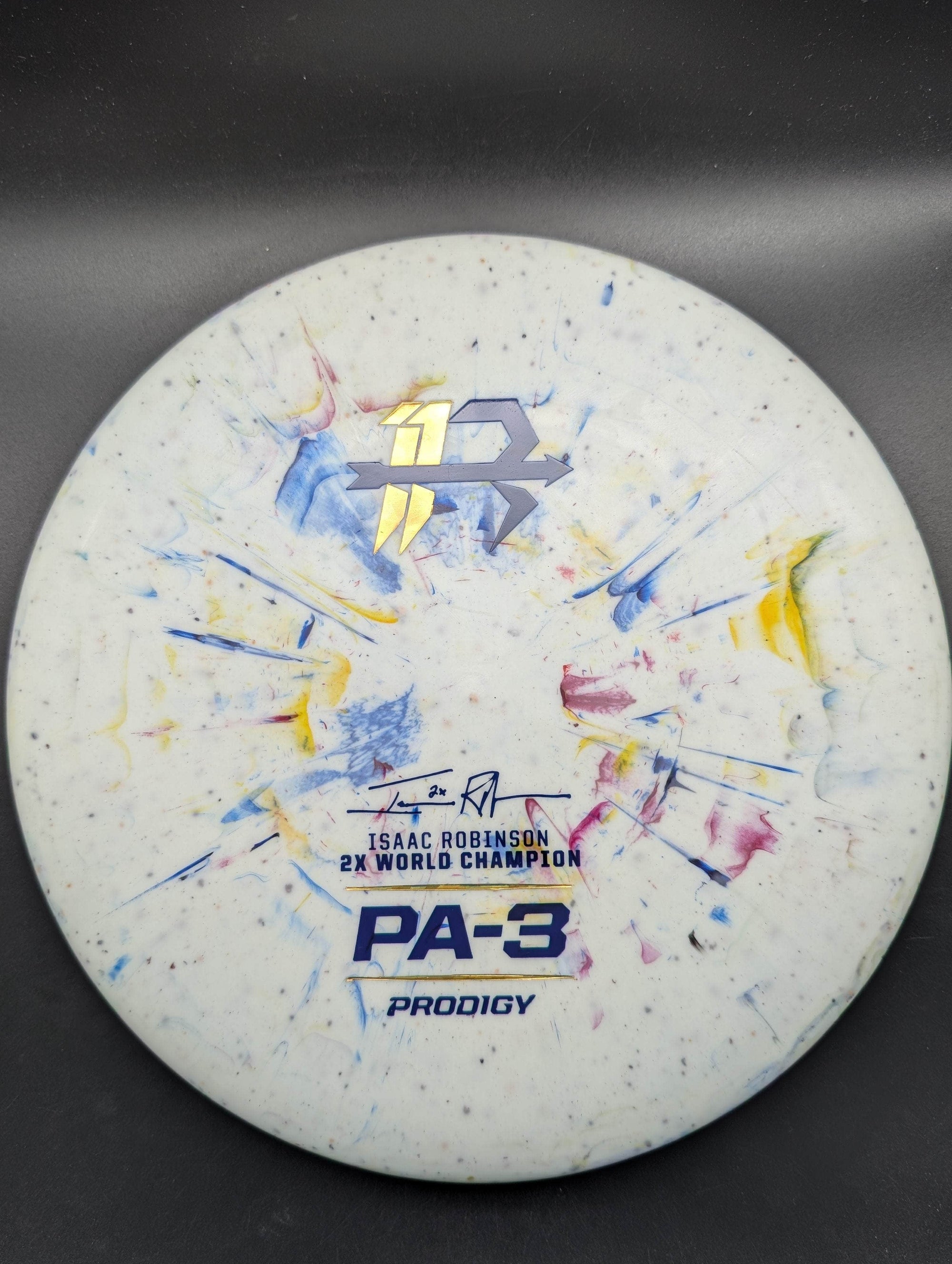 Prodigy Putter Yellow/Blue Gold Shatter Stamp 173g Pa3, 300 Soft Fractal Plastic, Isaac Robinson 2x World Champion