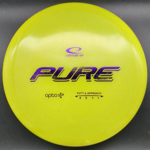 Latitude 64 Putter Yellow Purple Stamp 159g Pure, Opto Air