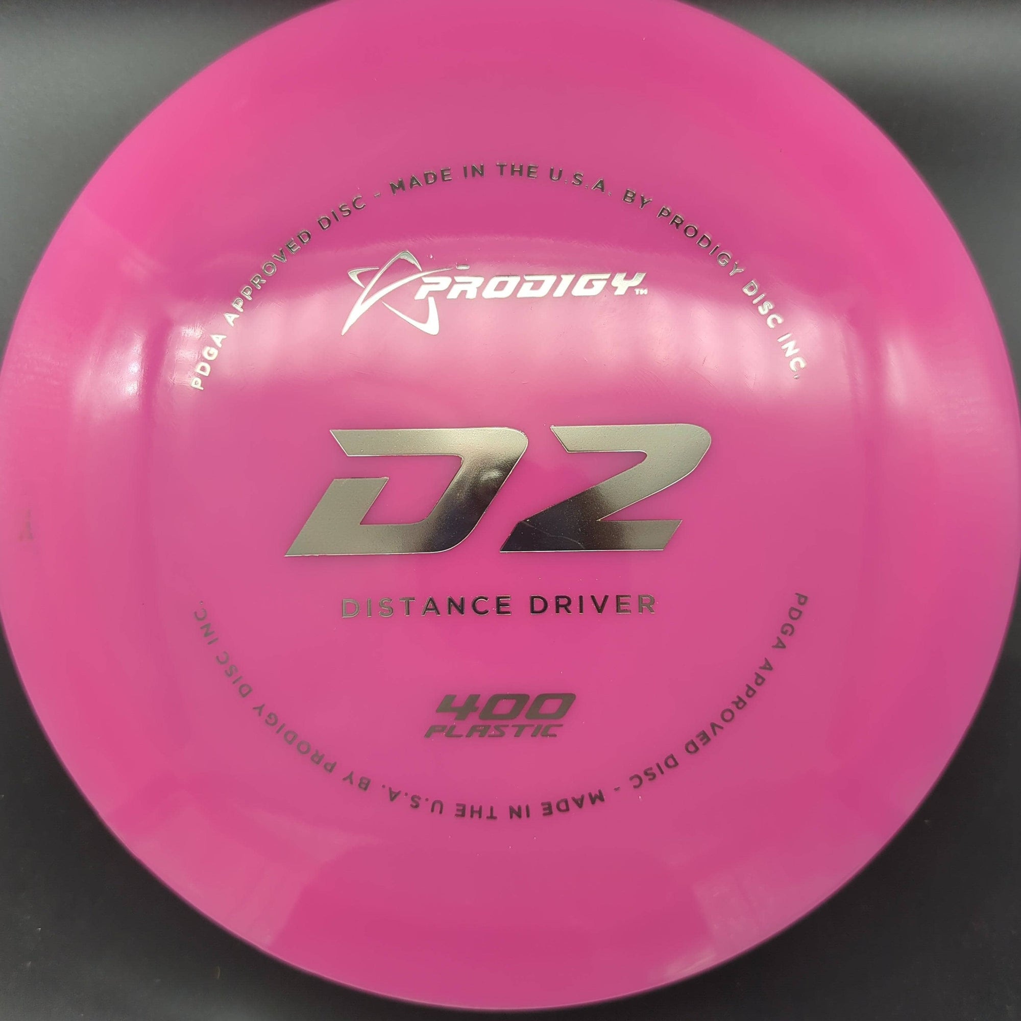 Prodigy Distance Driver Pink Silver Stamp 174g D2 - 400 Plastic
