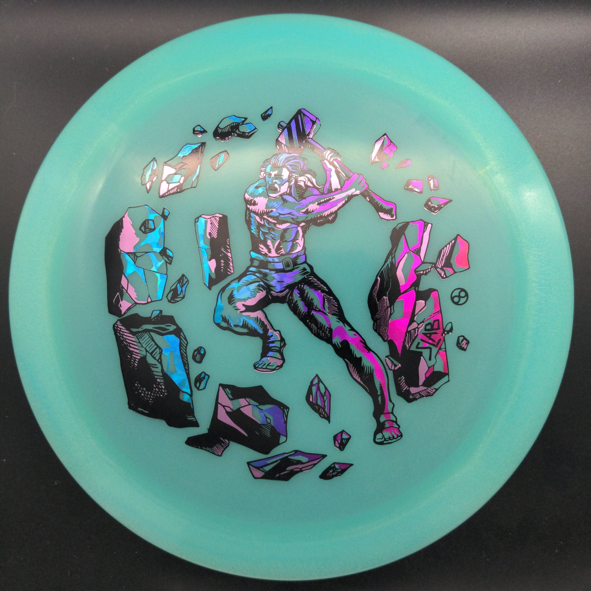 Infinite Discs Blue Blue/Purple/Pink Stamp 175g Slab, C-Blend Glow