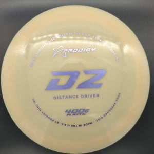 Prodigy Distance Driver Cream Purple Stamp 174g D2 - 400G Plastic