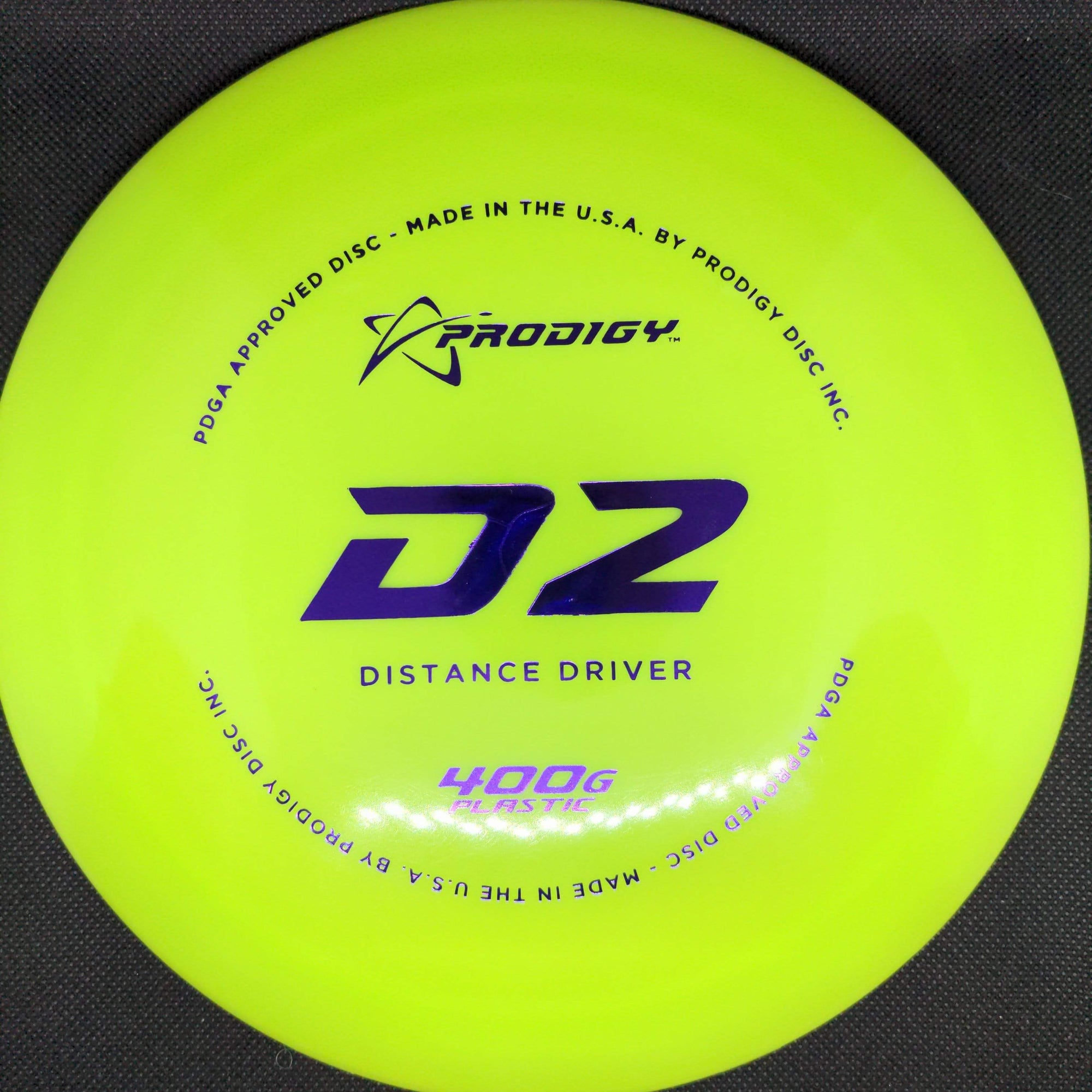 Prodigy Distance Driver Green Purple Stamp 174g D2 - 400G Plastic