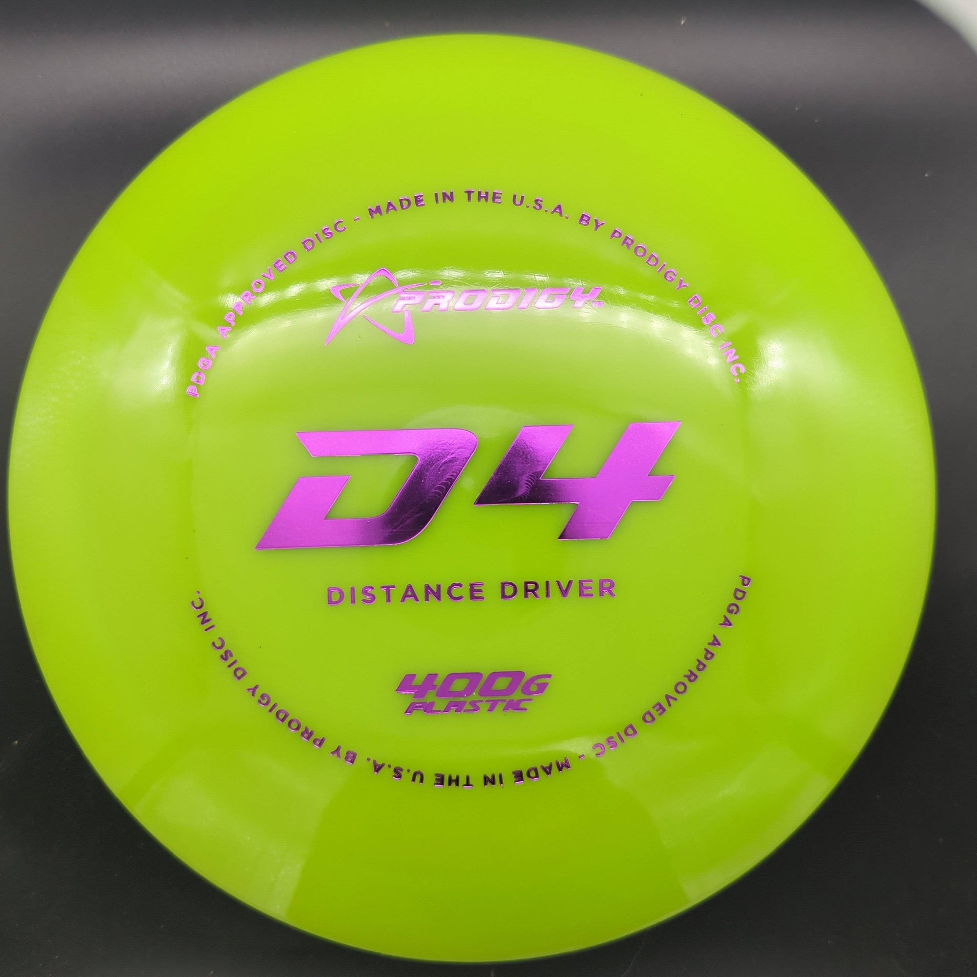 Prodigy Distance Driver Green Purple Stamp 174g D4 - 400G Plastic