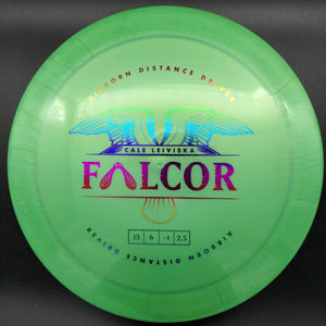 Prodigy Distance Driver Green Rainbow Stamp 171g Falcor, Cale Leiviska Stamp, 500 Plastic