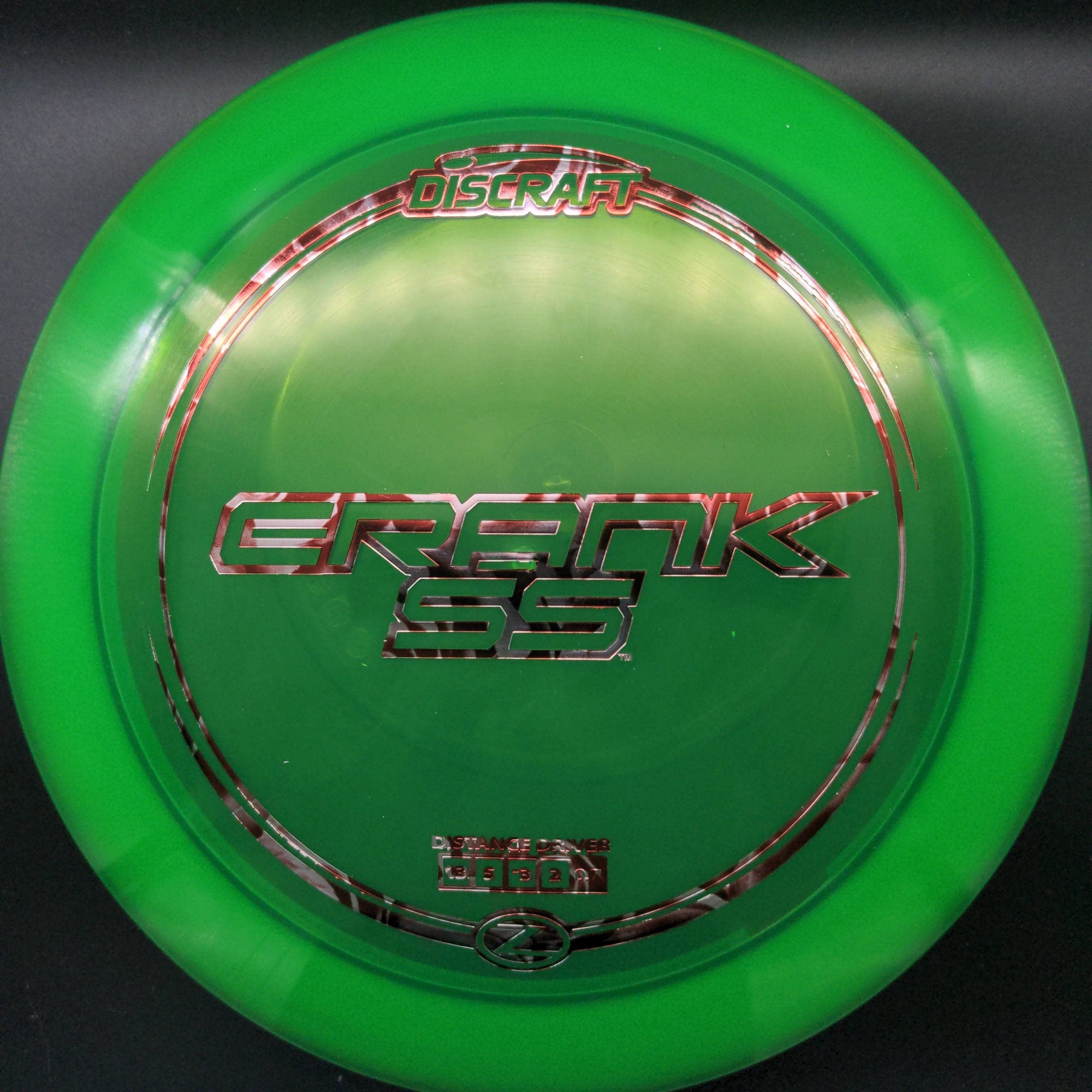 Discraft Distance Driver Green Rose Stamp 174g Crank SS, Z Line