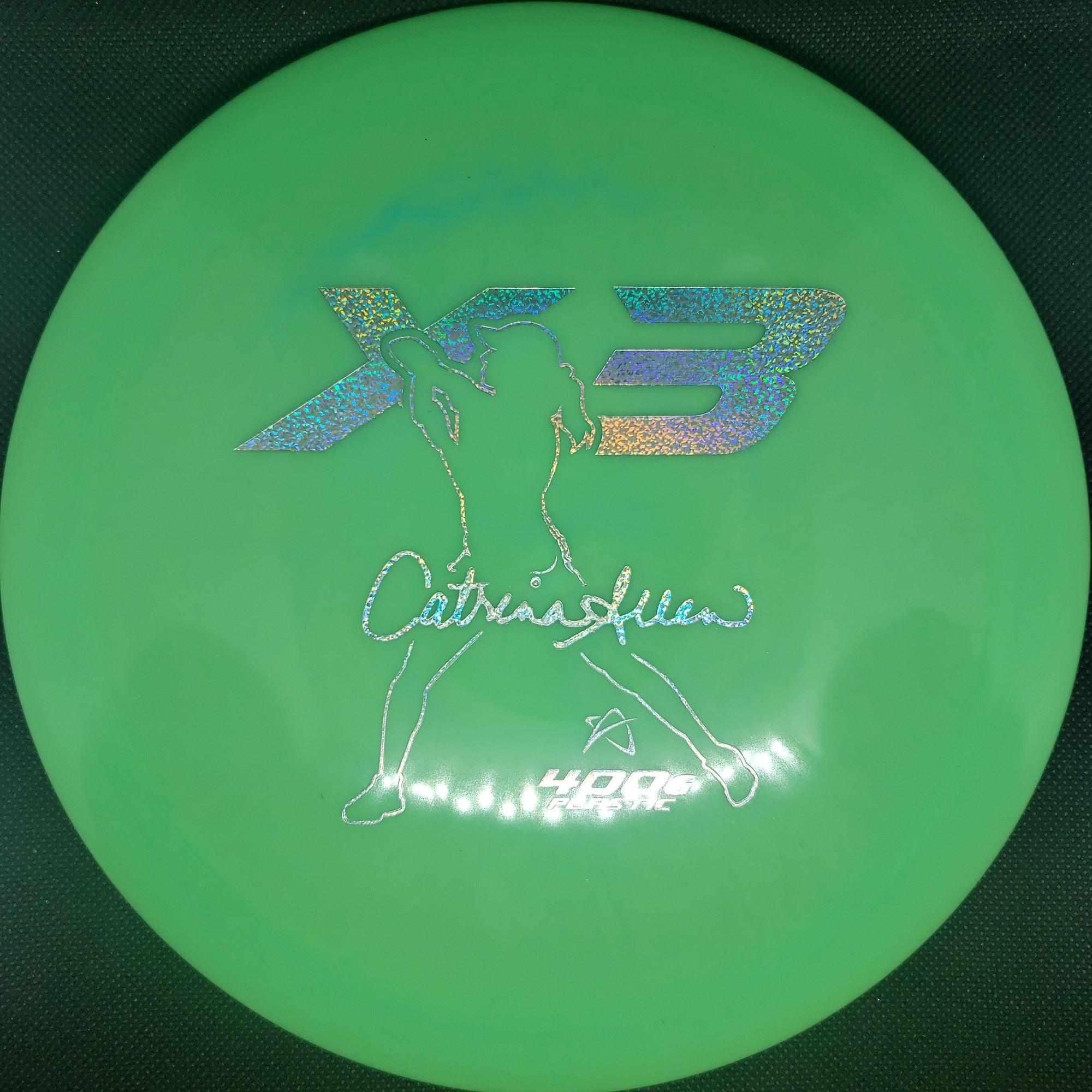 Prodigy Distance Driver Green Silver Glitter Stamp 173g X3, 400G Plastic, Catrina Allen 2021