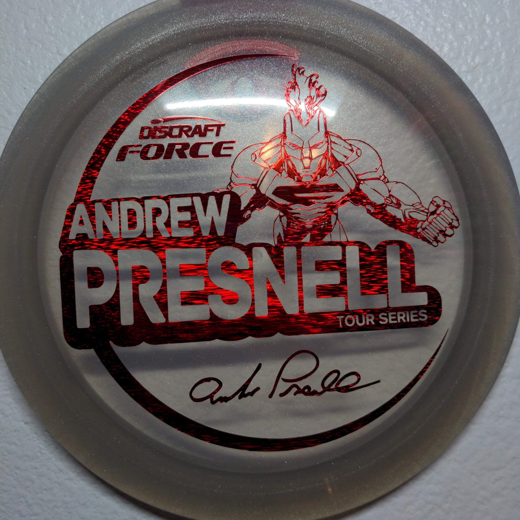 Discraft Distance Driver Grey Red Stamp 174.7g 2021 Andrew Presnell, Tour Series Force