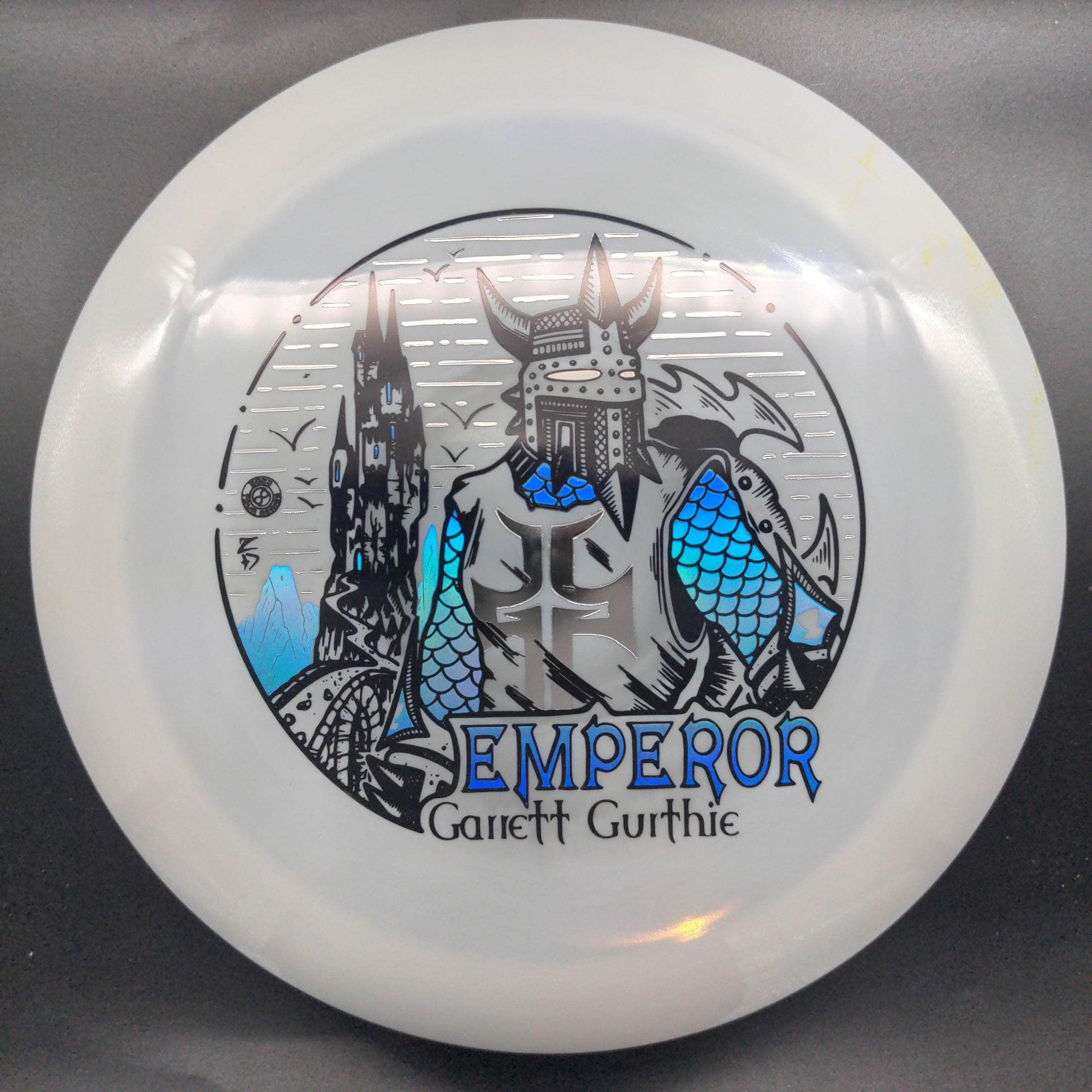 Infinite Discs Distance Driver Grey/White Silver/Blue/Black Stamp 175g Emperor, Garrett Gurthie, S-Blend 2023