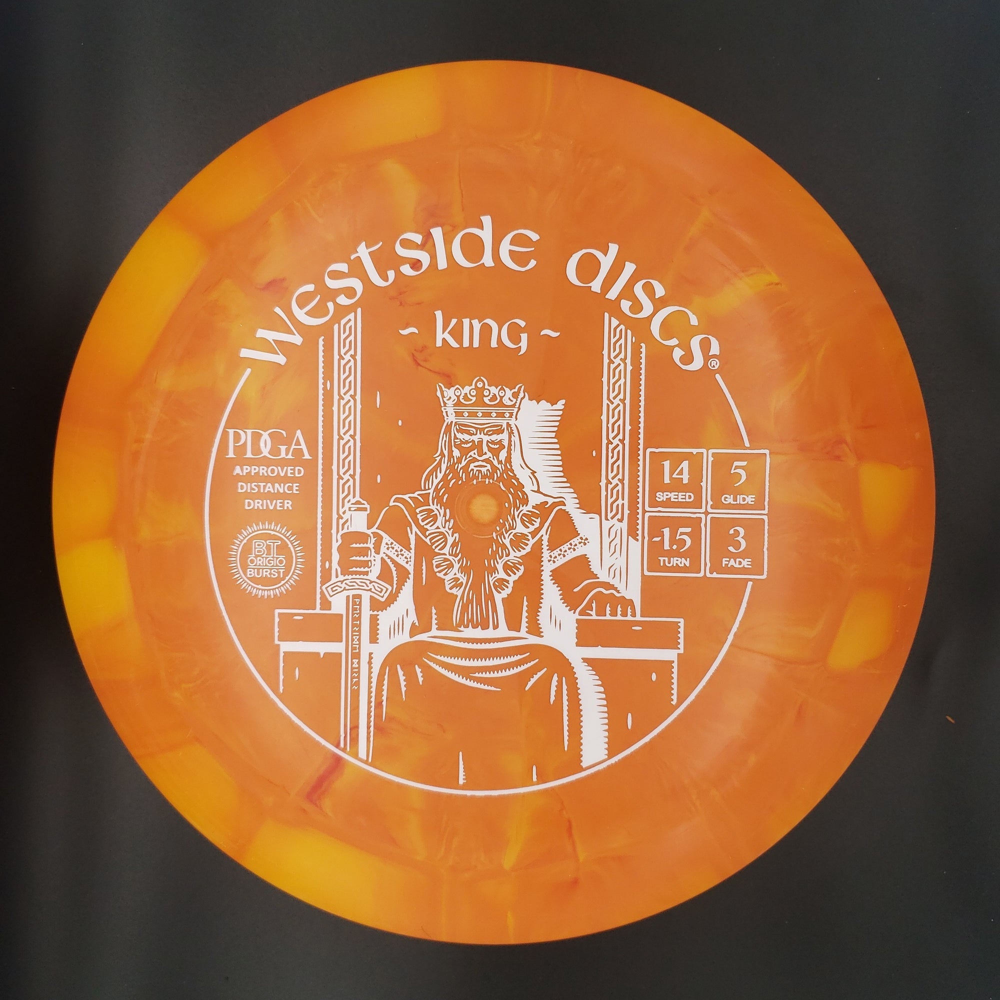 Westside Discs Distance Driver King, Origio Burst Plastic