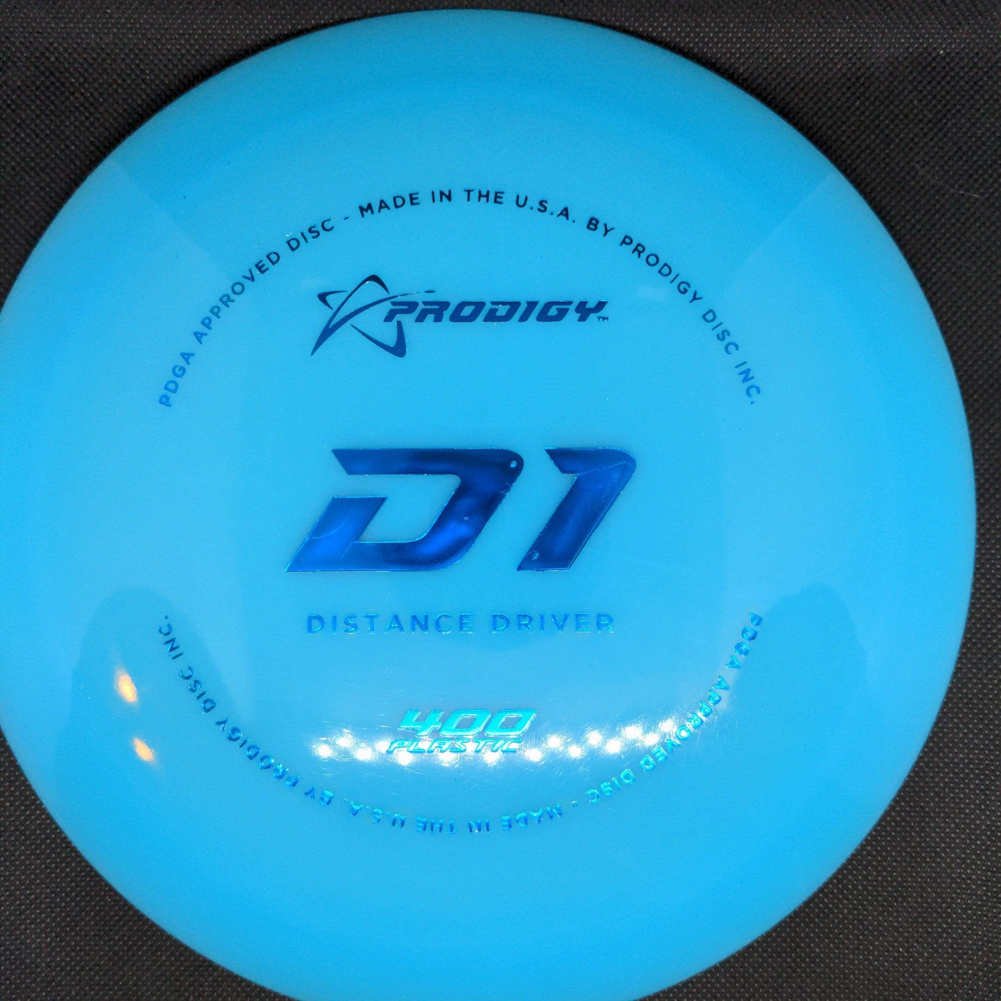 Prodigy Distance Driver Light Blue, Blue Stamp 174g D1 -  400 Plastic