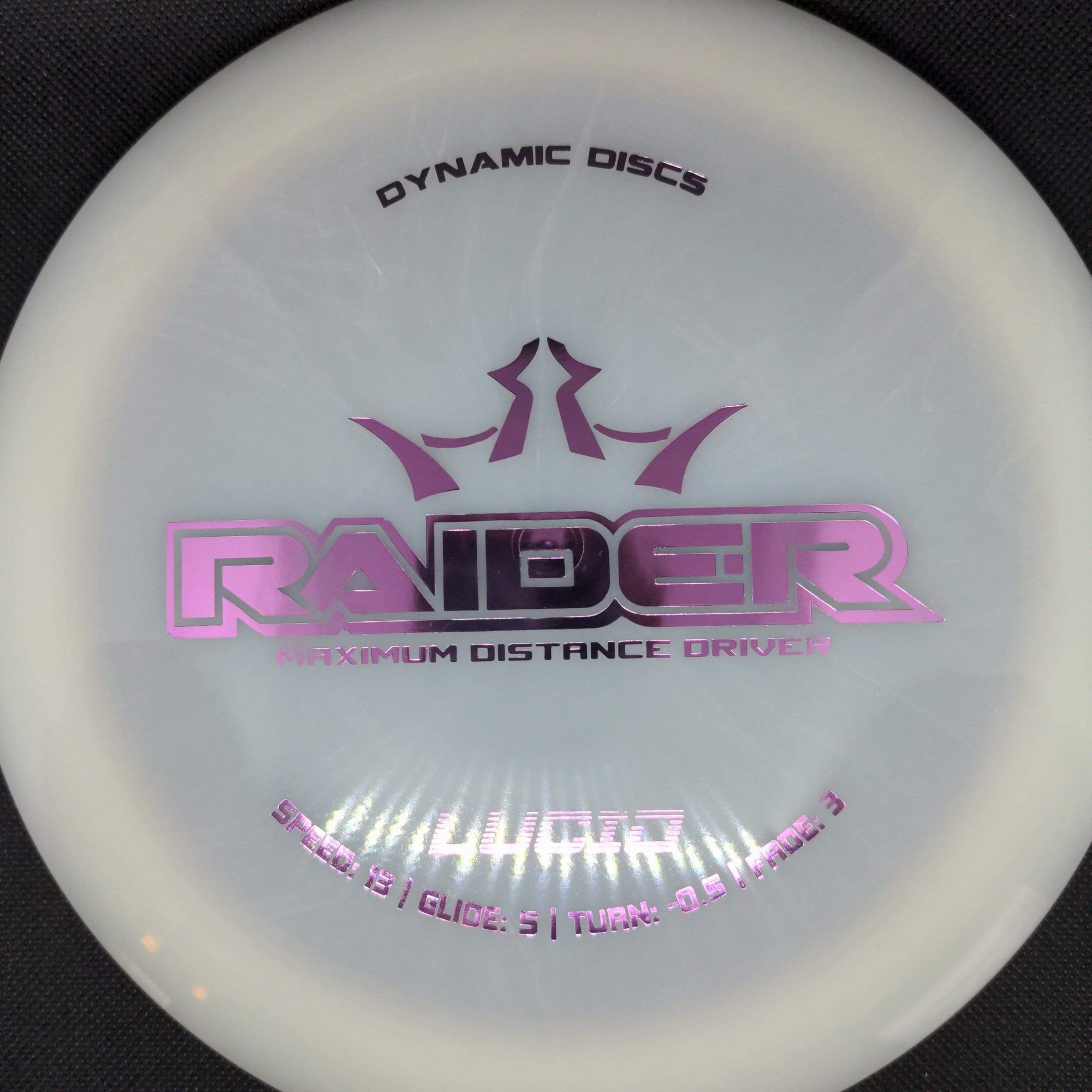 Dynamic Discs Distance Driver Milky White Purple Stamp 171g Lucid Raider