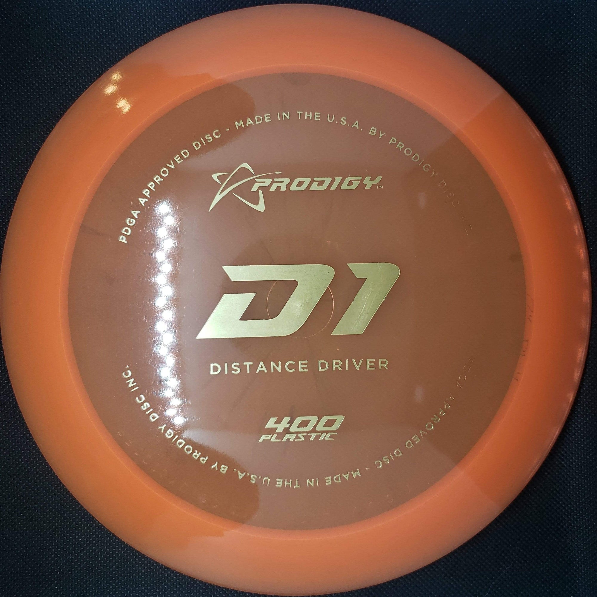 Prodigy Distance Driver Orange Gold Stamp 174g D1 -  400 Plastic