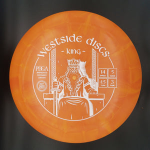 Westside Discs Distance Driver Orange White Stamp 173g 4 King, Origio Burst Plastic