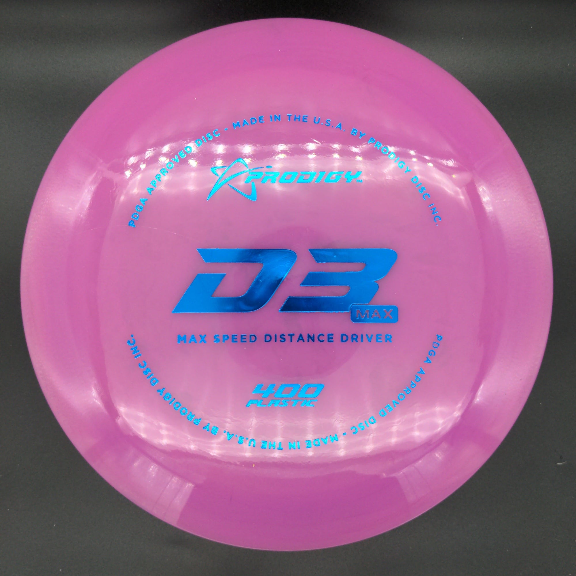 Prodigy Distance Driver Pink Blue Stamp 174g D3 Max  - 400 Plastic
