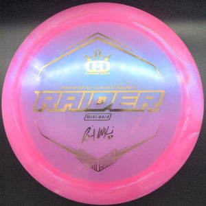 Dynamic Discs Distance Driver Pink Gold Stamp 173g Raider, Lucid-X Chameleon, Ricky Wysocki Team Series