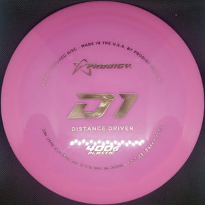 Prodigy Distance Driver Pink Light Gold Stamp 172g D1, 400G Plastic