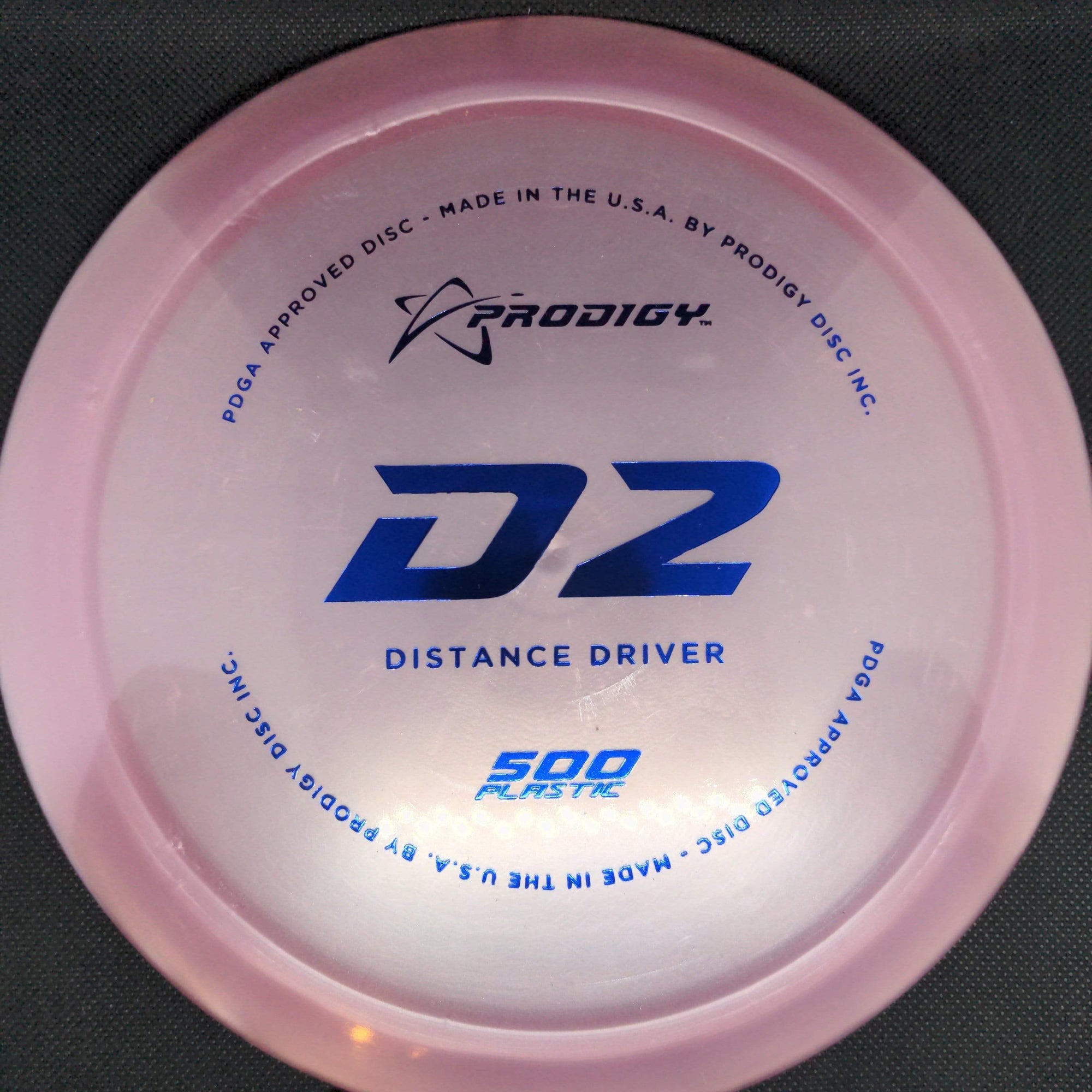 Prodigy Distance Driver Pink/Light Purple Blue Stamp 174g D2 -  500 Plastic