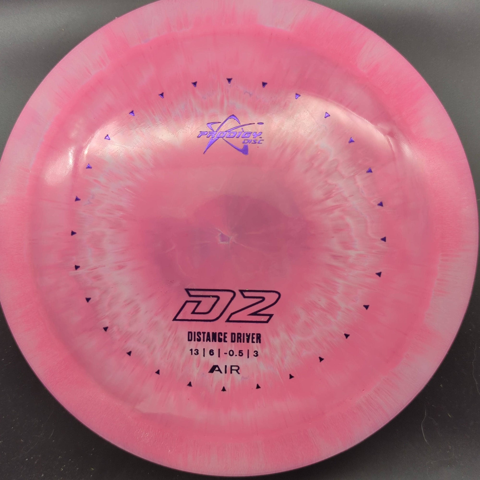 Prodigy Distance Driver Pink Purple Stamp 161g D2 - AIR Spectrum Plastic