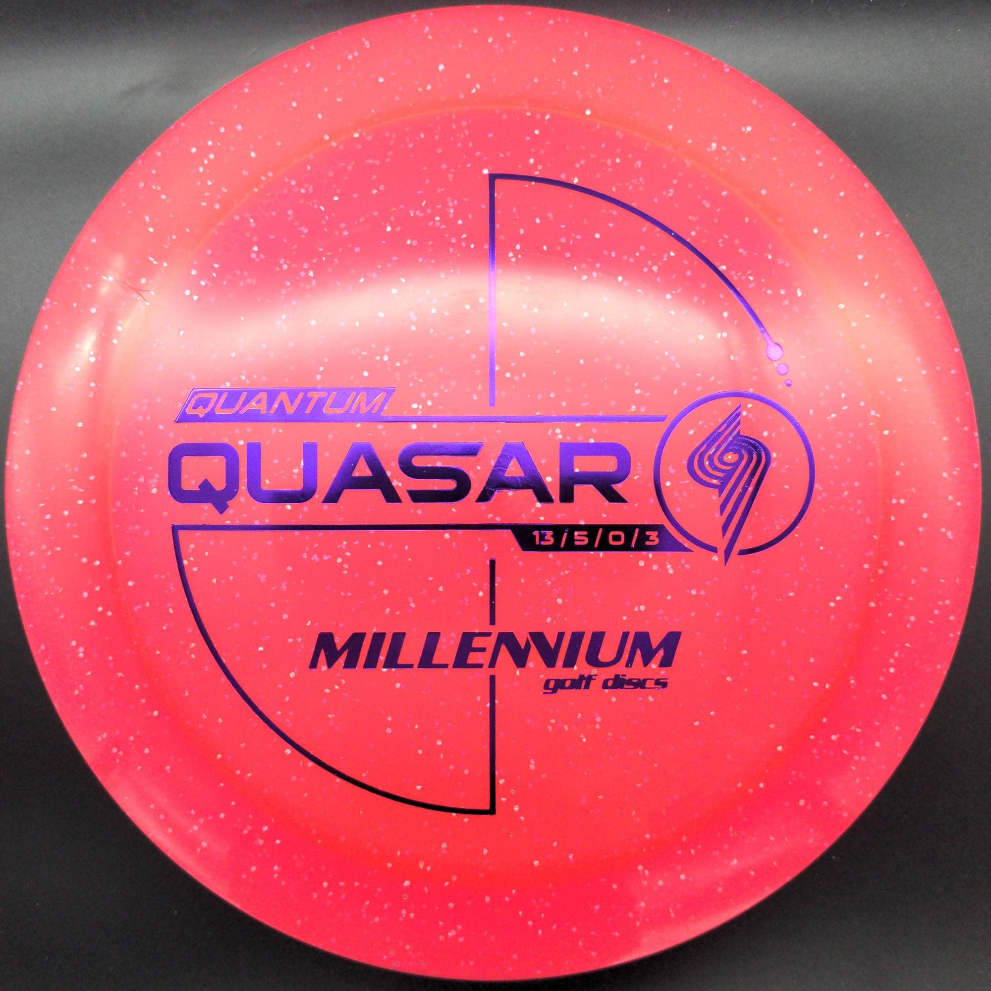 Millennium Discs Distance Driver Red Green/Yellow Stamp 175g (1.4) Quasar, Quantum Plastic
