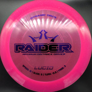 Dynamic Discs Distance Driver Pink Purple Stamp 176g Raider Lucid