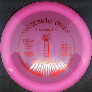 Westside Discs Distance Driver Pink Red Stamp 173g VIP Sword