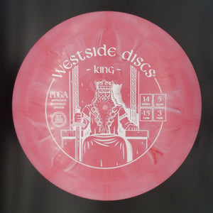 Westside Discs Distance Driver Pink White Stamp 173g 1 King, Origio Burst Plastic