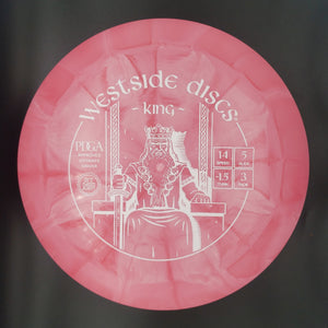 Westside Discs Distance Driver Pink White Stamp 173g 5 King, Origio Burst Plastic