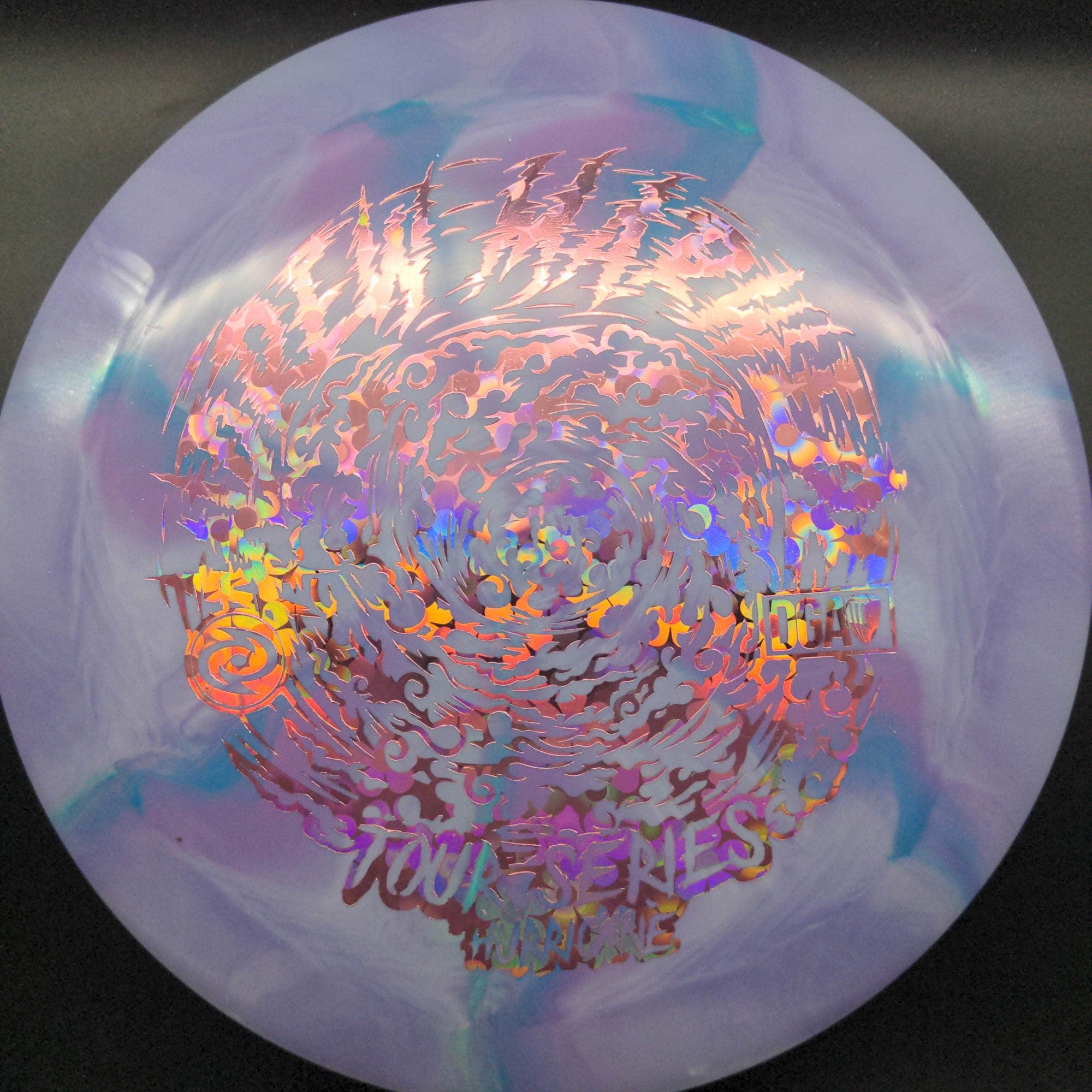 DGA Distance Driver Purple/Blue Swirl Pink Flower Stamp 174g Hurricane, Swirl Proline, Andrew Marwede Tour Series
