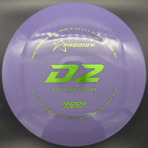 Prodigy Distance Driver Purple Green Stamp 174g D2 - 400G Plastic