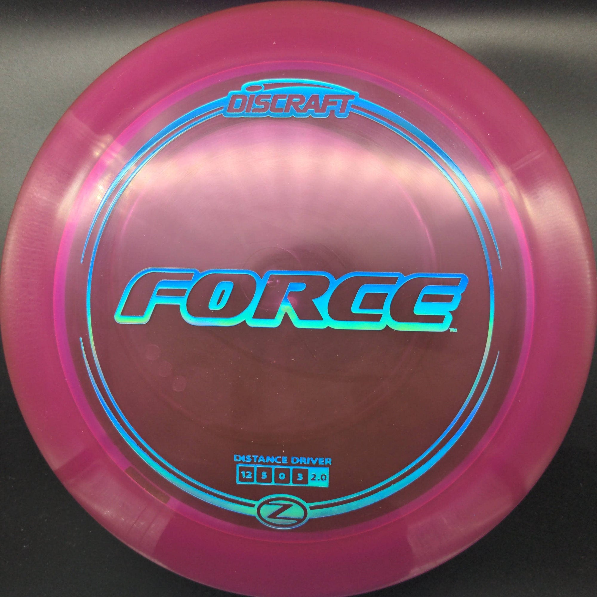 Discraft Distance Driver Purple Holo Stamp 174g Force, Z Line