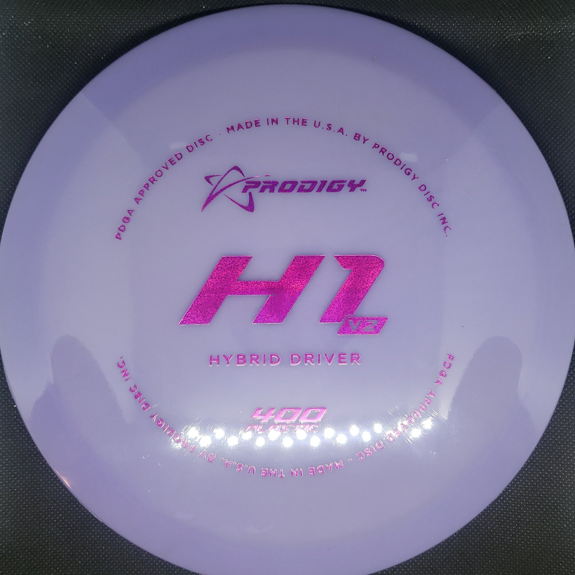Prodigy Distance Driver Purple Pink Glitter Stamp 176g H1 V2, 400 Plastic