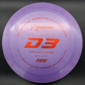 Prodigy Distance Driver Purple Red Stamp 173g D3, 500 Plastic