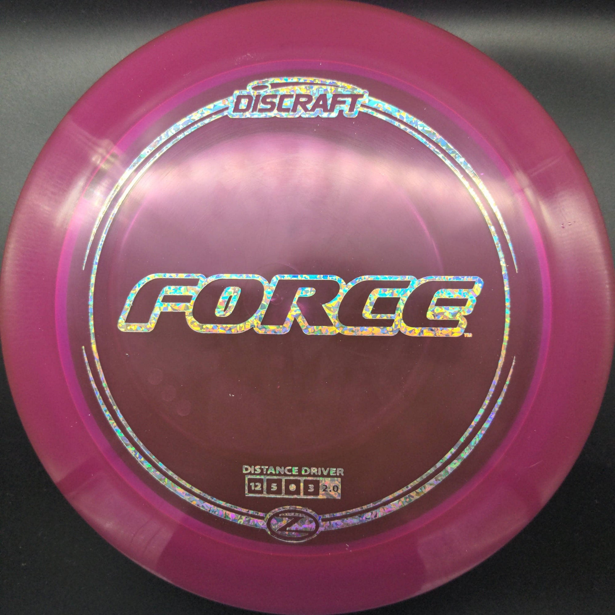 Discraft Distance Driver Purple Silver Shatter Stamp 174g Force, Z Line