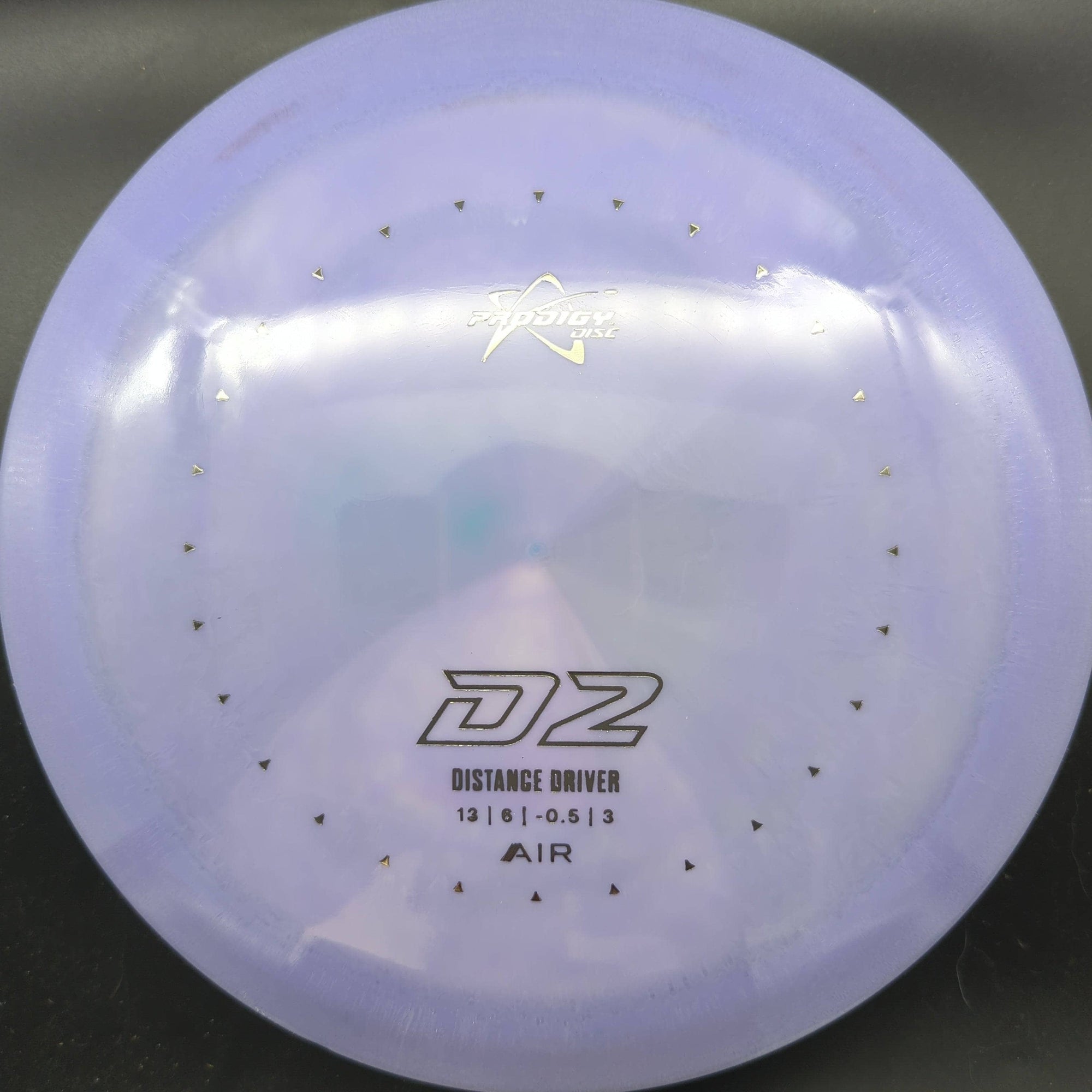 Prodigy Distance Driver Purple Silver Stamp 163g D2 - AIR Spectrum Plastic