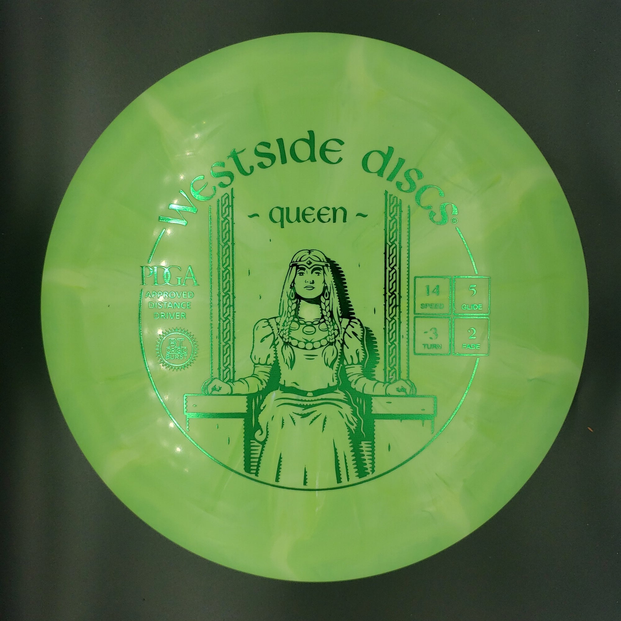 Westside Discs Distance Driver Queen, BT Origio Burst Plastic