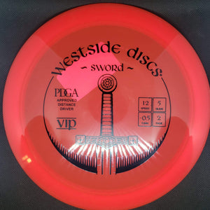 Westside Discs Distance Driver Red Black Stamp 173g VIP Sword