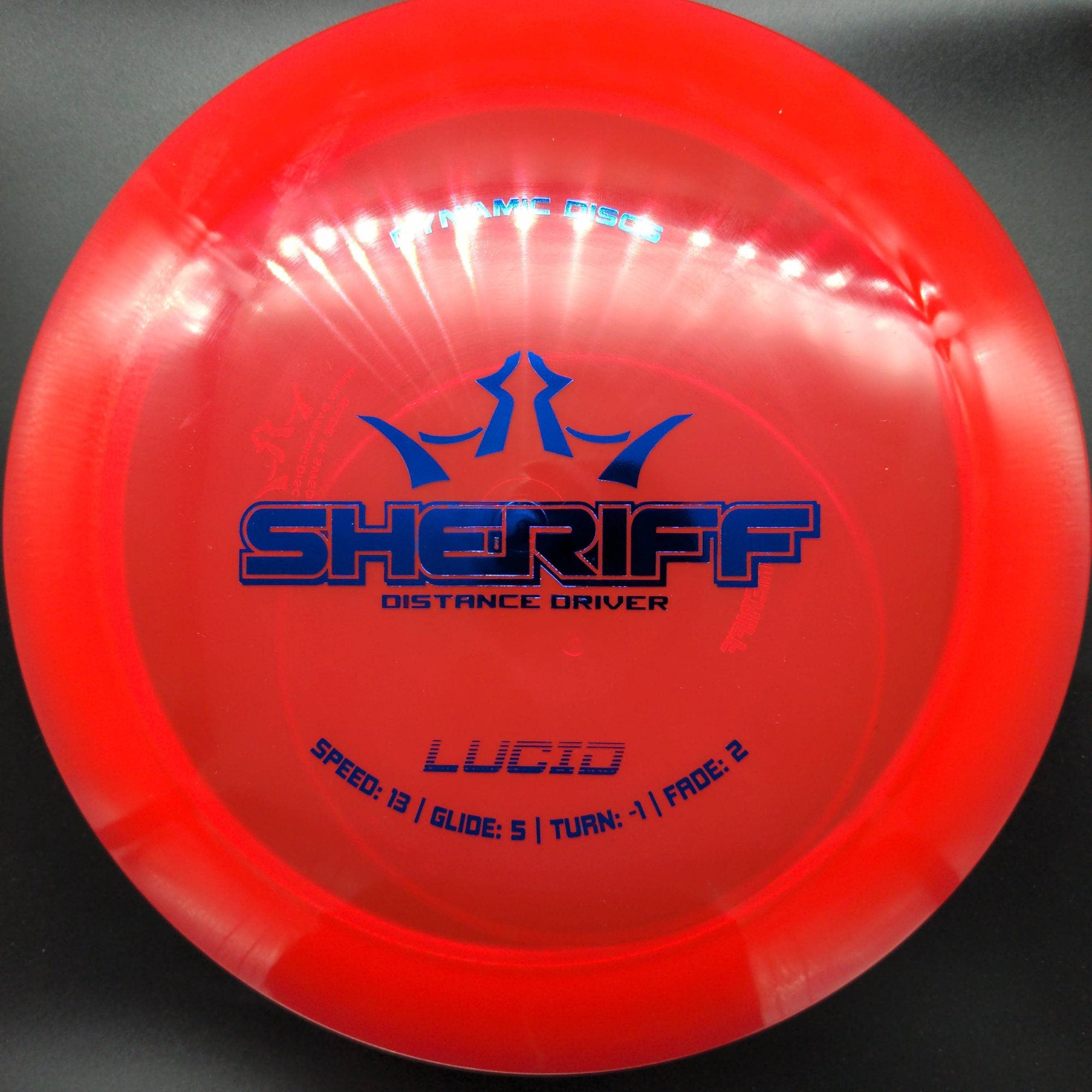 Dynamic Discs Distance Driver Red Blue Stamp 173g Sheriff, Lucid