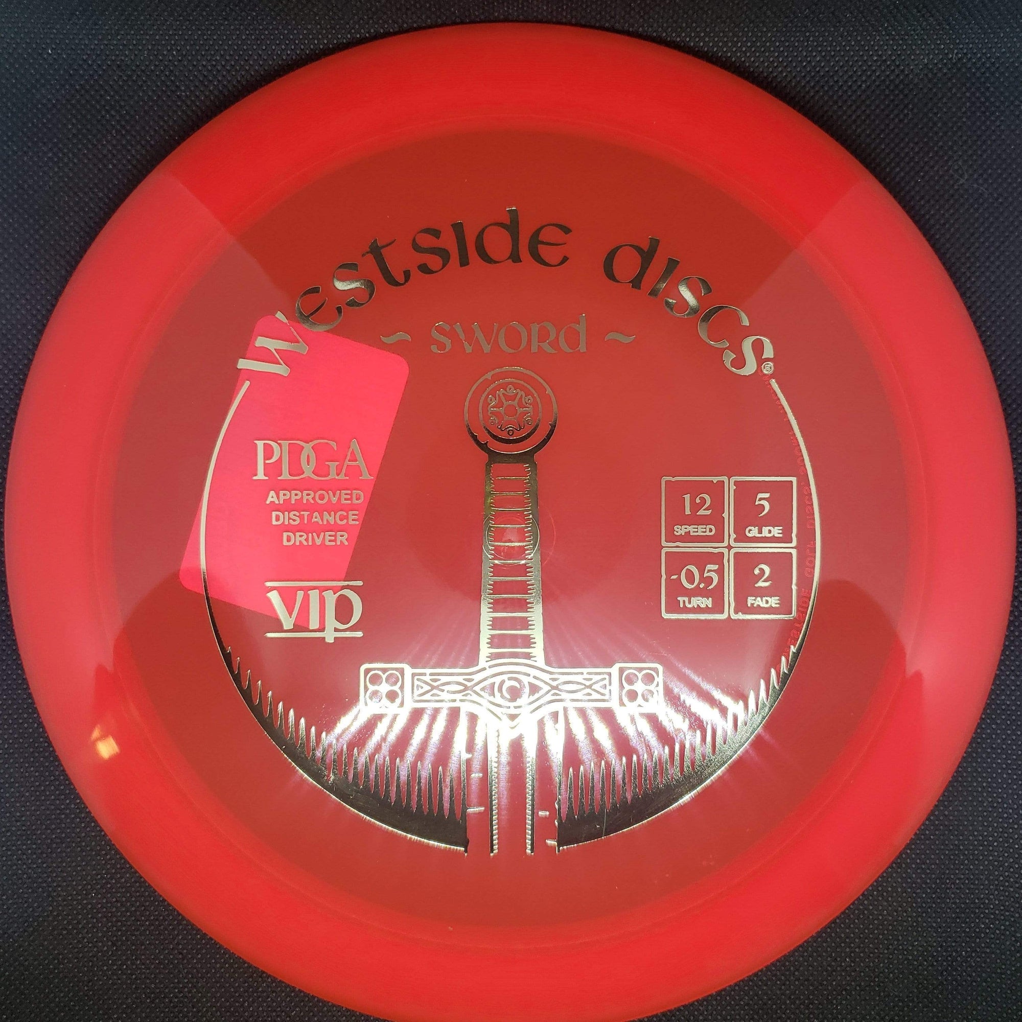 Westside Discs Distance Driver Red Gold Stamp 173g VIP Sword