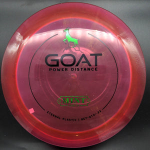 Mint Discs Distance Driver Red/Pink Black/Green Stamp 168g Metal Flake Goat - Eternal Plastic