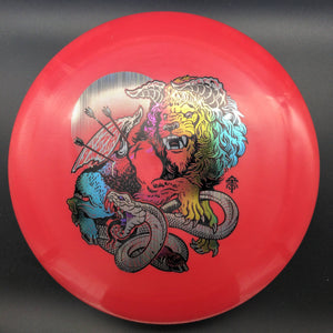 Infinite Discs Distance Driver Red Rainbow/Silver Grey Stamp 175g Emperor, G-Line, Thought Space Stamp