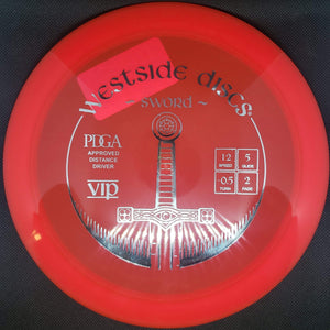 Westside Discs Distance Driver Red Silver Stamp 171g VIP Sword