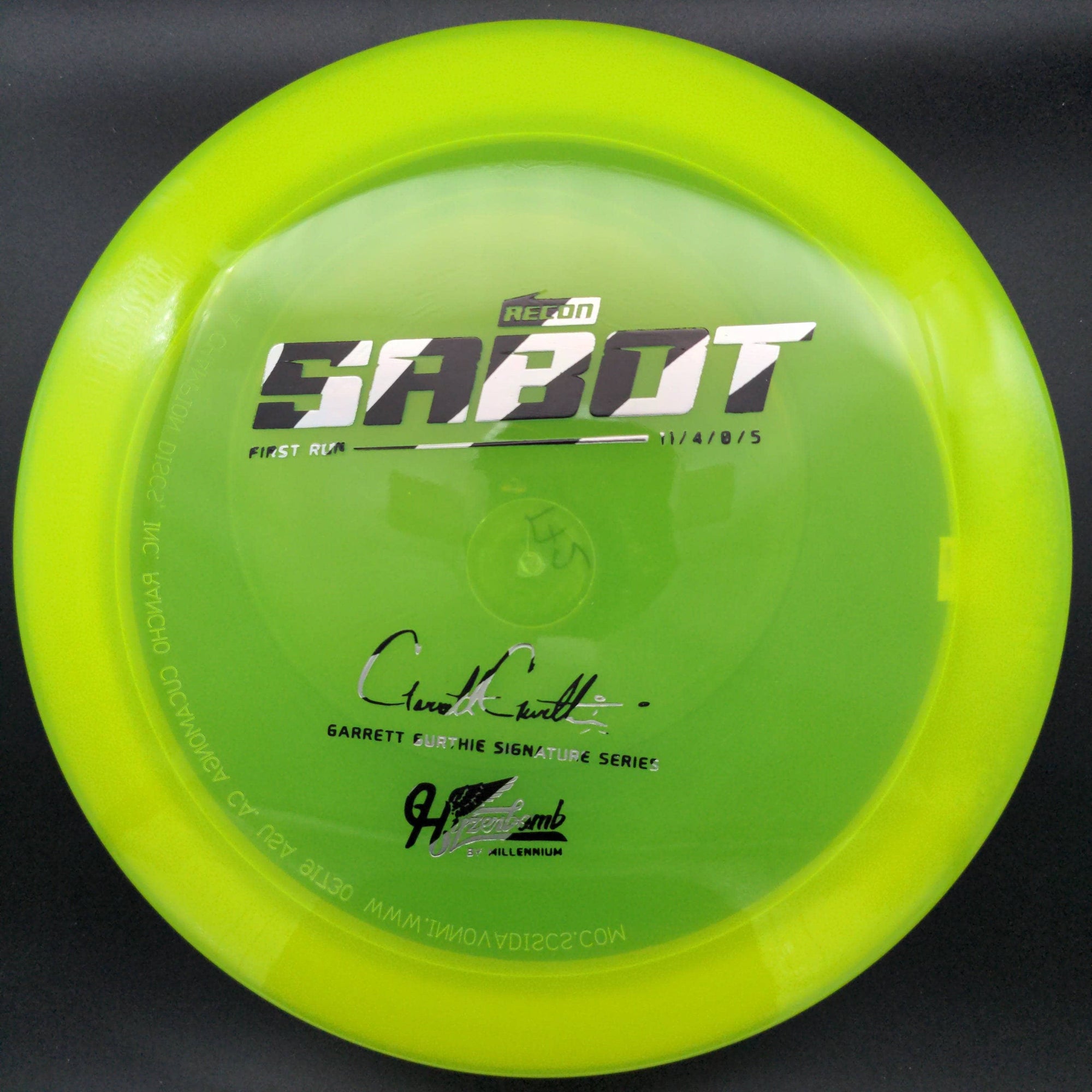 Millennium Discs Distance Driver Sabot, Garrett Gurthie, Hyzerbomb Recon, First Run