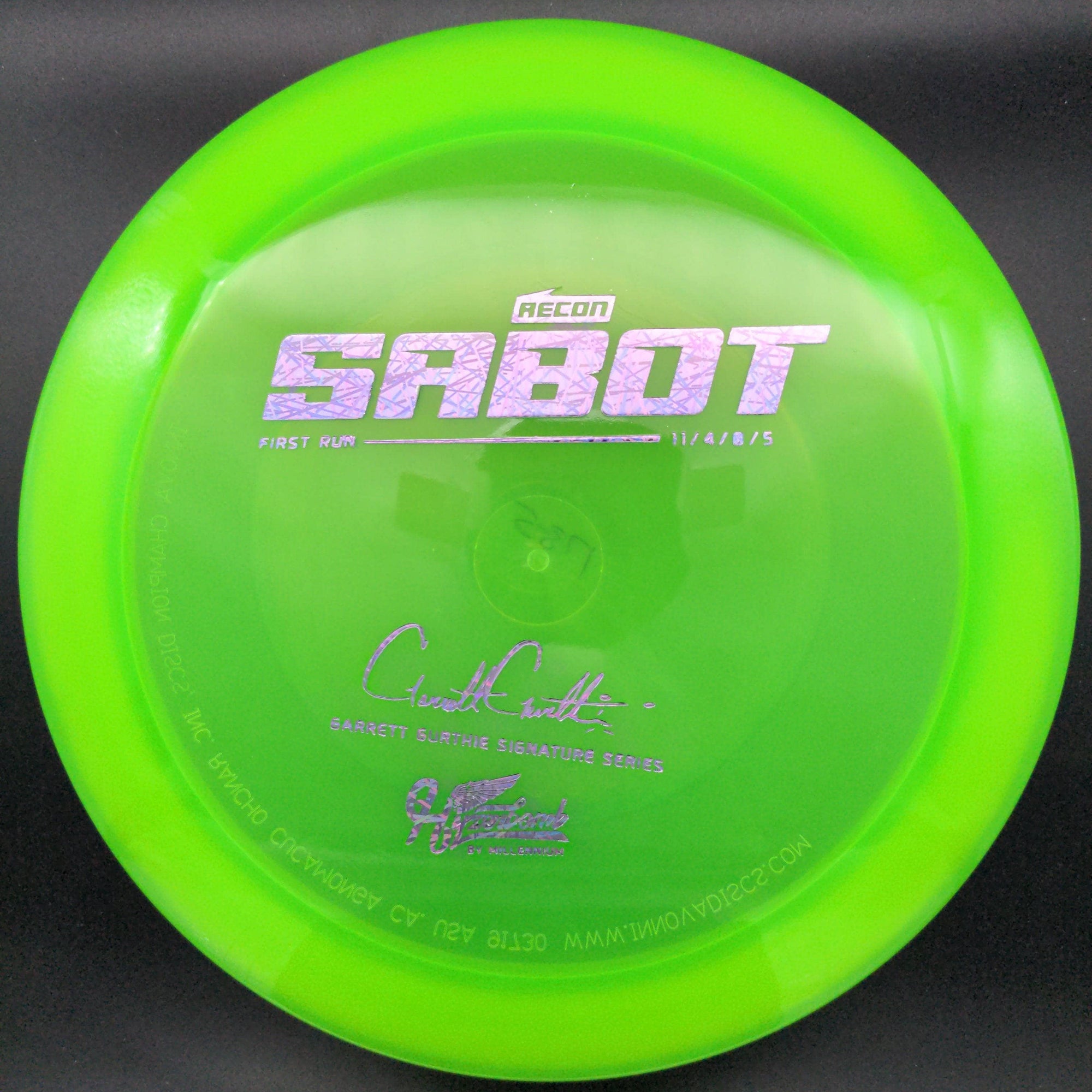 Millennium Discs Distance Driver Sabot, Garrett Gurthie, Hyzerbomb Recon, First Run